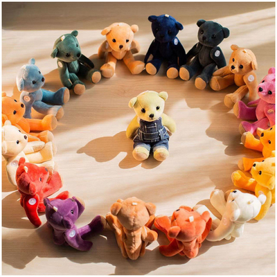 Animales de peluche a medida Muñecos de peluche de peluche de osos con llavero de juguete de peluche