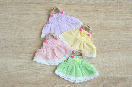 Mini ropa de muñeca de algodón Manga larga bolsas de vestido accesorios de muñeca