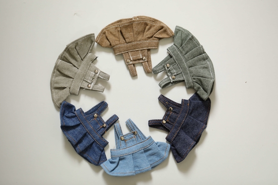Personalización juguete de peluche oso jeans trench abrigo jeans cambio de juguetes para niños