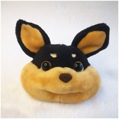 Cute algodón personalizado de peluche muñeca de perro llavero para la decoración de la bolsa