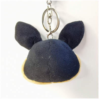 Cute algodón personalizado de peluche muñeca de perro llavero para la decoración de la bolsa