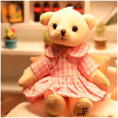 Animales de peluche a medida Muñecos de peluche de peluche de osos con llavero de juguete de peluche