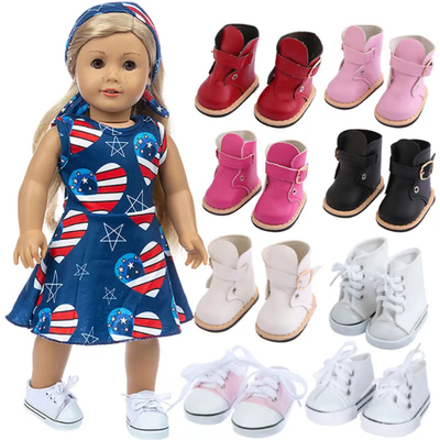 Accesorios de muñeca de ODM 18 pulgadas American Girl Muñeca zapatos Botas 45cm vestir botas de invierno zapatos de muñeca