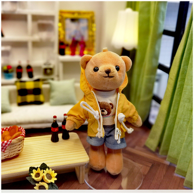 Personalizable 12cm Muñeca de oso Ropa SQ-01 Material de algodón Unisex