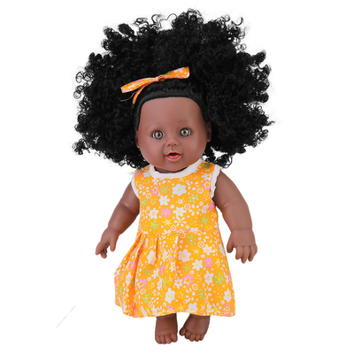 Diseño personalizado Muñecas de vinilo de 35 cm Muñecas negras africanas para niños