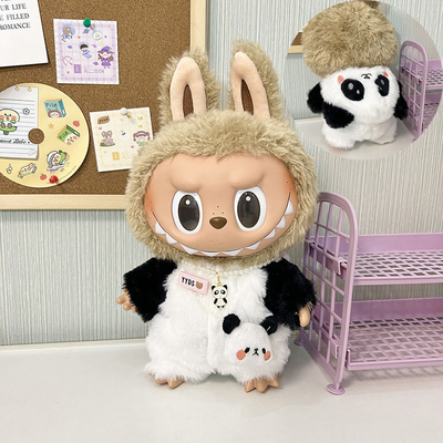 Tejido de muñeca Labubu personalizado suéter Tejido de juguete Colorido Set de traje Labubu vestido de dibujos animados