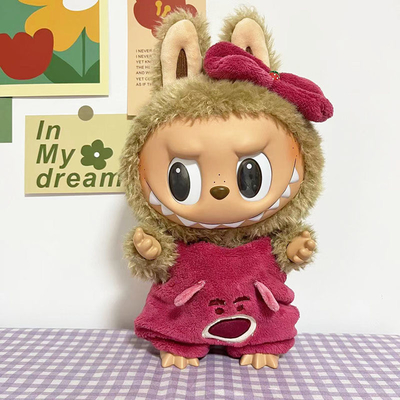 Bajo MOQ Tejido de muñeca Labubu Suéter Tejido de juguete Colorido Traje Conjunto de dibujos animados Labubu Vestido