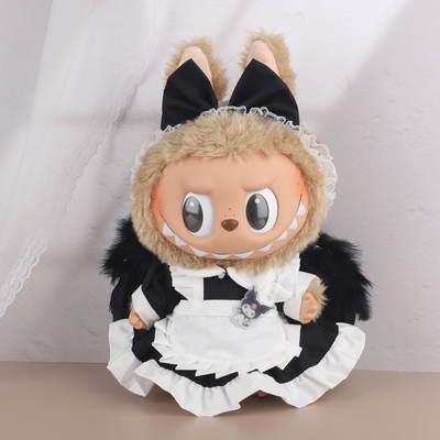 Bajo MOQ Tejido de muñeca Labubu Suéter Tejido de juguete Colorido Traje Conjunto de dibujos animados Labubu Vestido