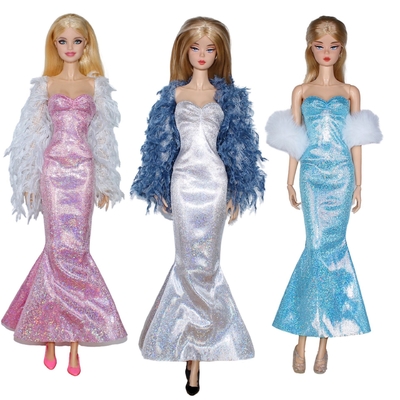 Muñecas de colección de algodón personalizadas de 11,5 pulgadas con vestido para muñecas Barbie